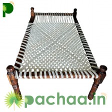Kayathu Kattil Charpoy Rope Cot - கயித்து கட்டில்  Charpai | Cotton Rope Khatiya Charpai Single Bed Without Storage | Wooden Cot Bed | Khatiya-Khaat