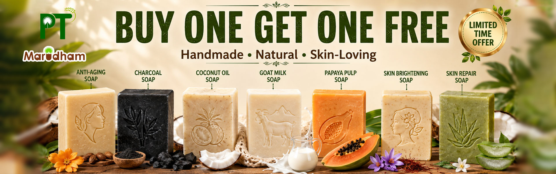 BUY 1 GET 1  FREE Marudham Oil Soaps
