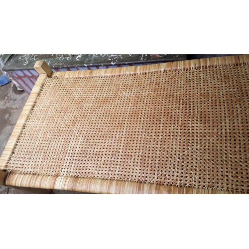 Panai Naar Kattil Palm Leaf Fiber Cot - பனை நார் கட்டில் (With Teak Wood Carved Legs) 