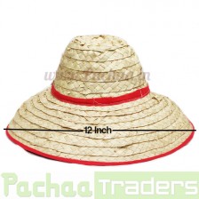 Palm Leaf Round Cowboy Hat Cap 12 Inches (4 to 8 Years) - Panai Olai Thoppi