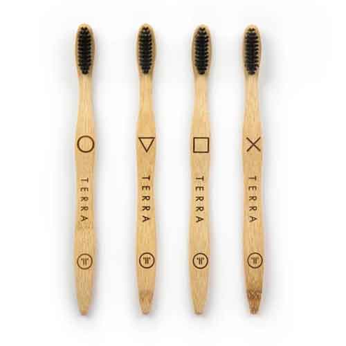 Bamboo Tooth Brush - Adult Black (கருப்பு பற்குச்சி)